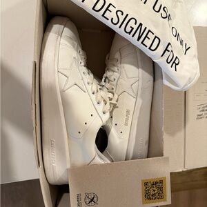 Golden Goose White High-Top Sneakers Minimalist Design